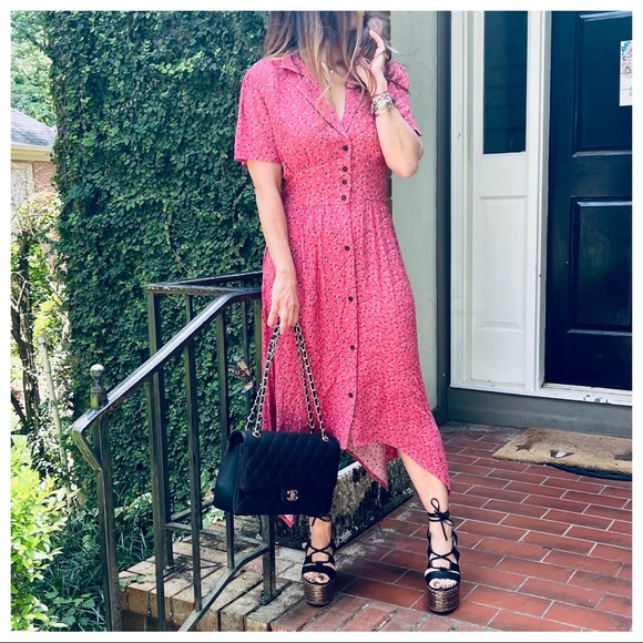 Fabulous Gisele Floral Print Shirt Midi Dress - Picture 7 of 9